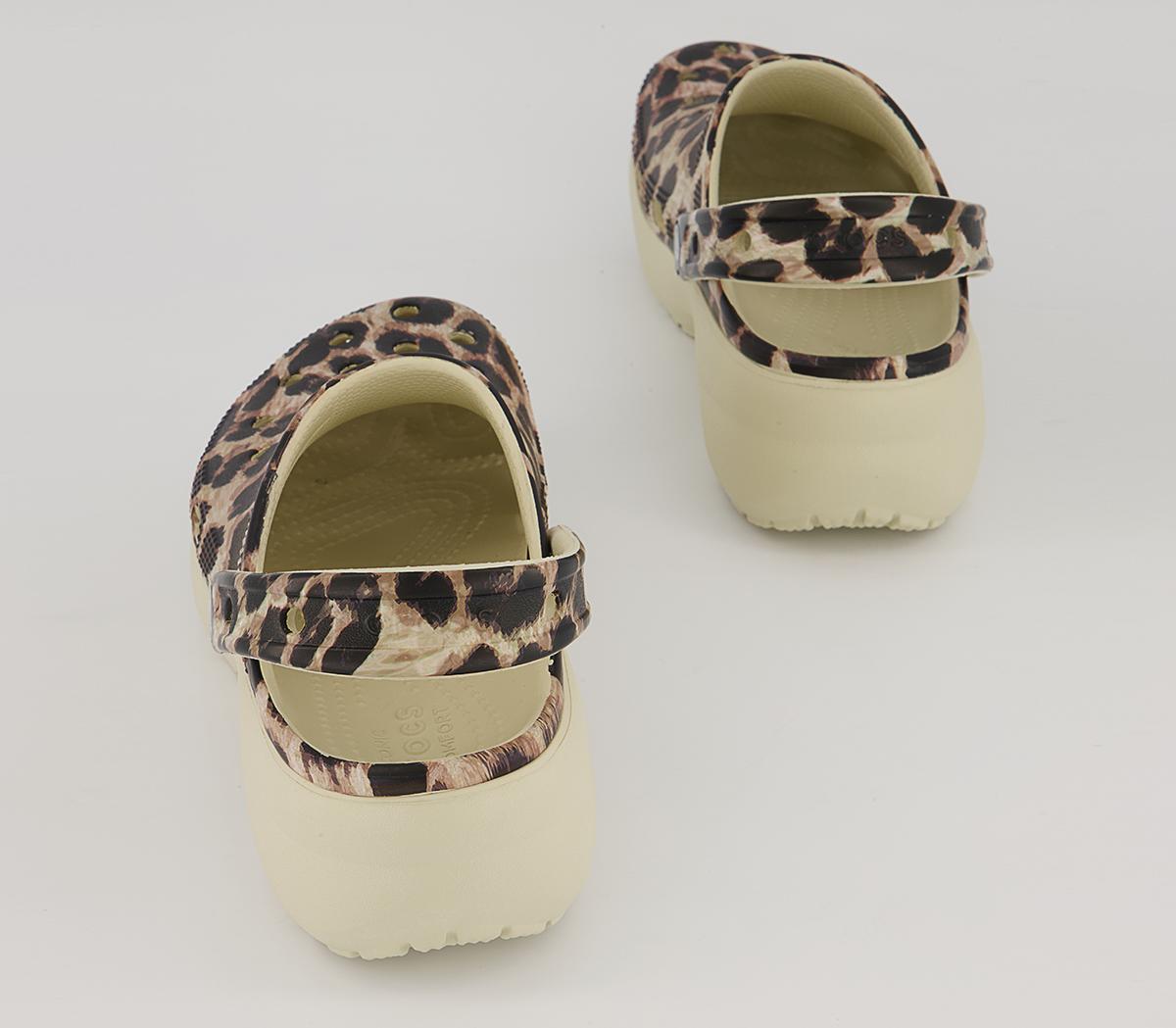 Crocs Platform Clogs Crocs Platform Clogs Bone Leopard