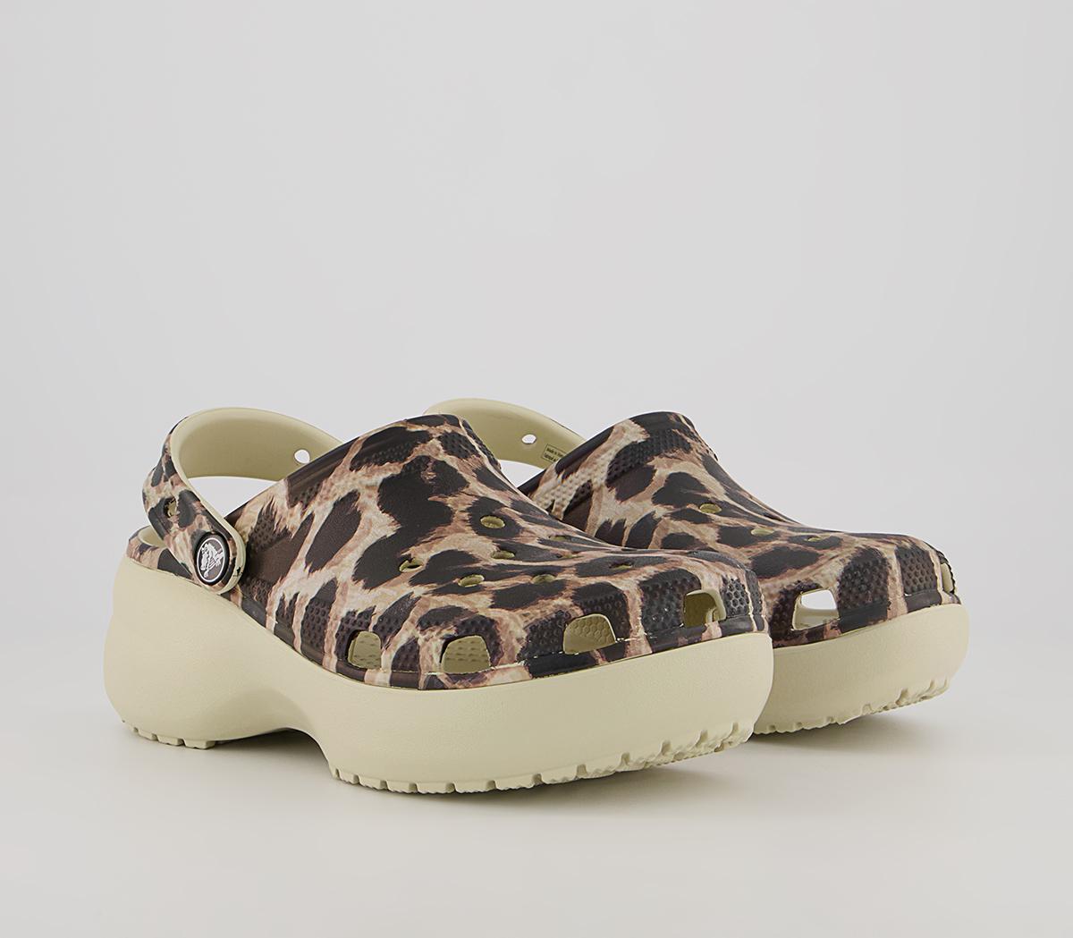 Crocs Platform Clogs Crocs Platform Clogs Bone Leopard