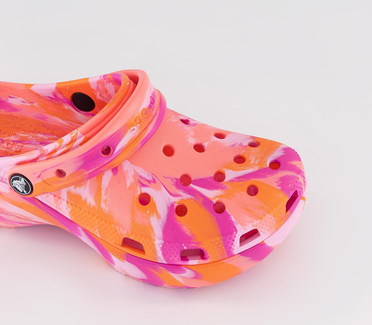 Crocs Multi Crocs Platform Clogs Guava Multi - Women’s Sandals