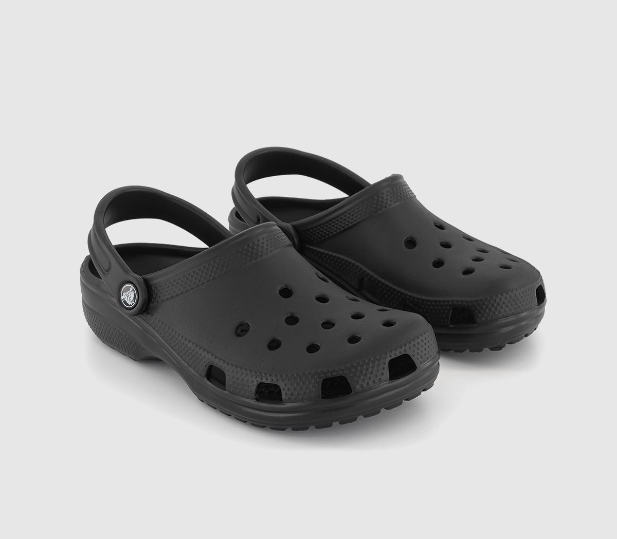 Crocs Classic Clogs Black - Flat Shoes for Women