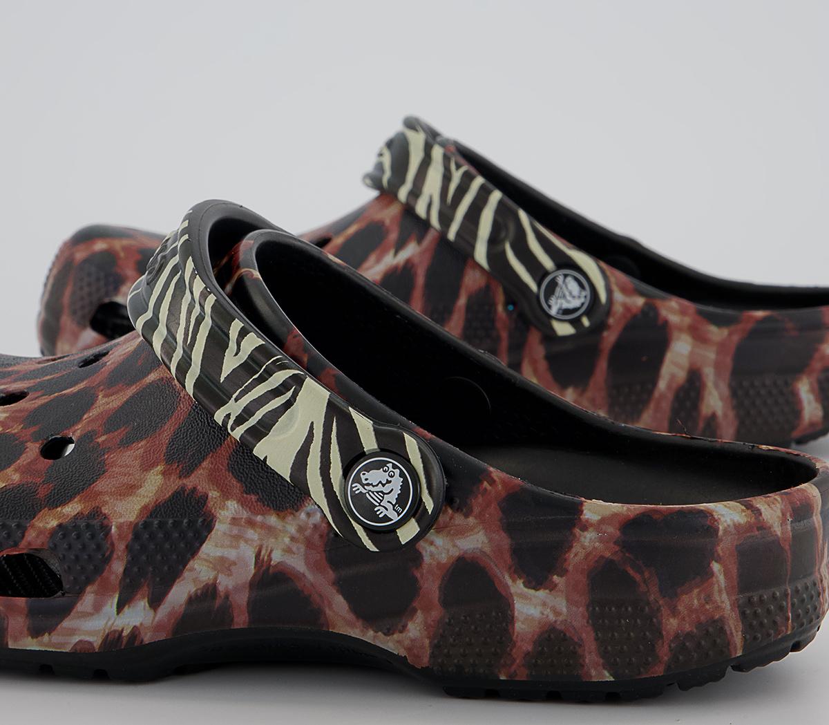 Crocs Classic Clogs Crocs Classic Clogs Black Leopard
