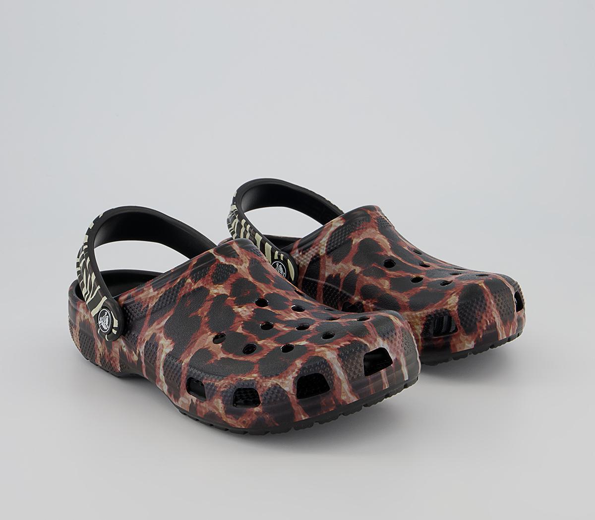 Crocs Classic Clogs Crocs Classic Clogs Black Leopard