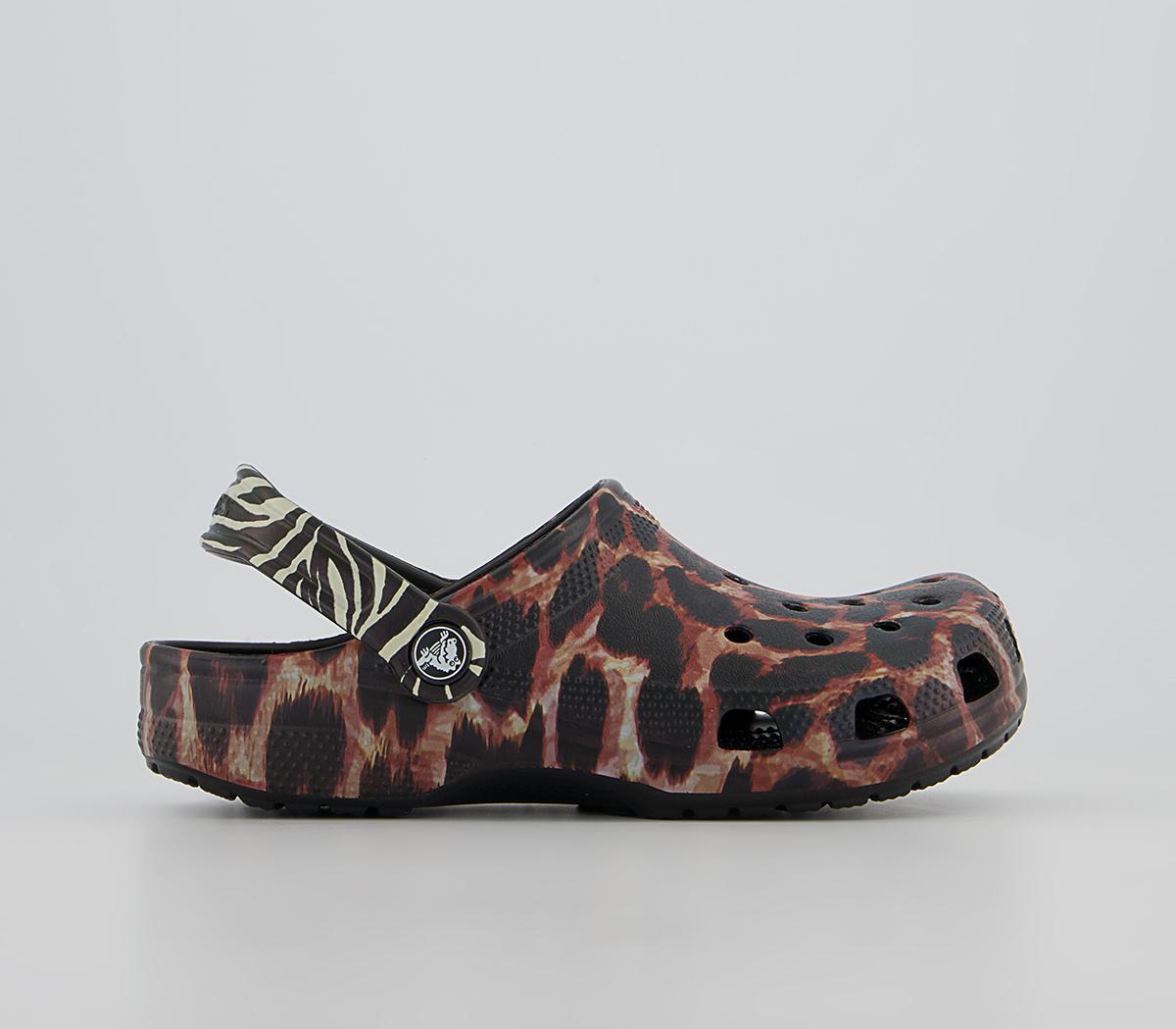 Crocs Classic Clogs Crocs Classic Clogs Black Leopard