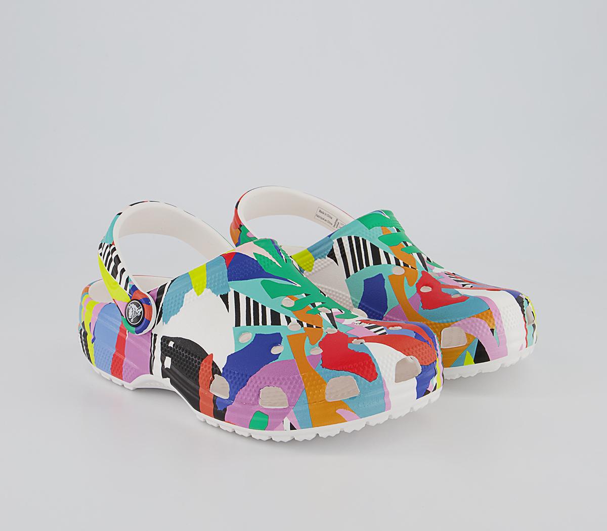 Crocs Classic Clogs Crocs Classic Clogs Retro White Multi