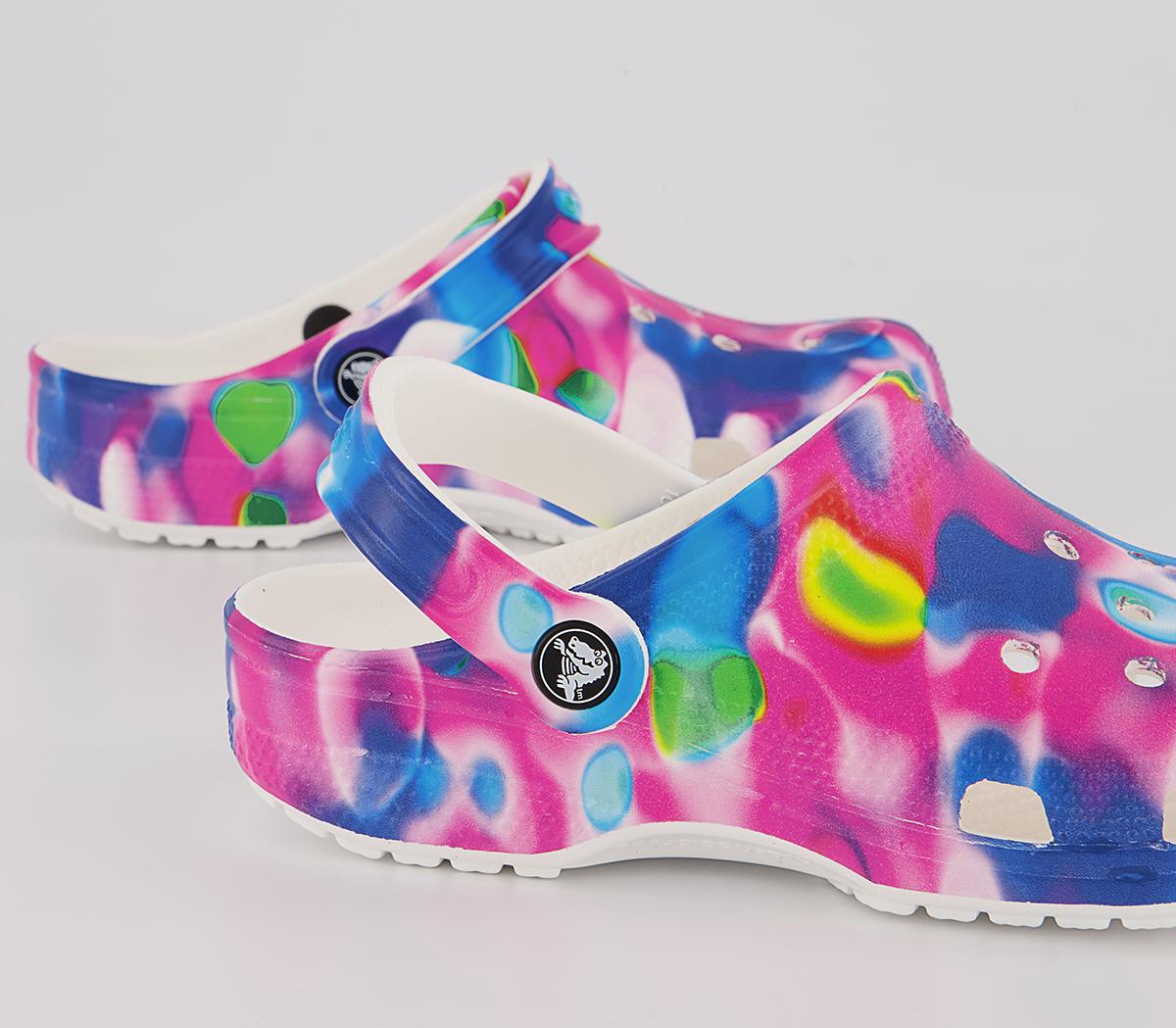 Crocs Classic Clogs Crocs Classic Clogs White Pink Solarized
