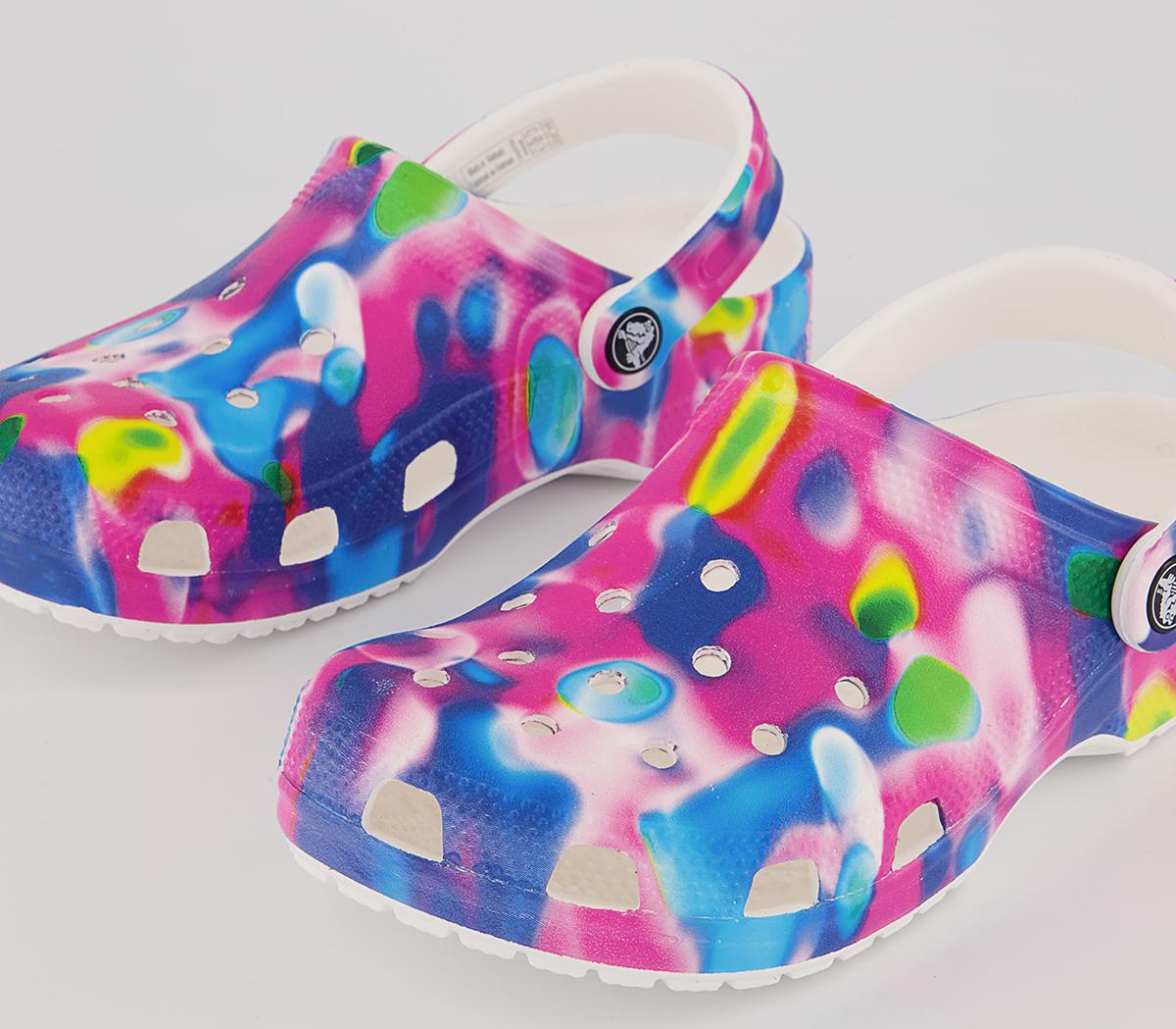 Crocs Classic Clogs Crocs Classic Clogs White Pink Solarized