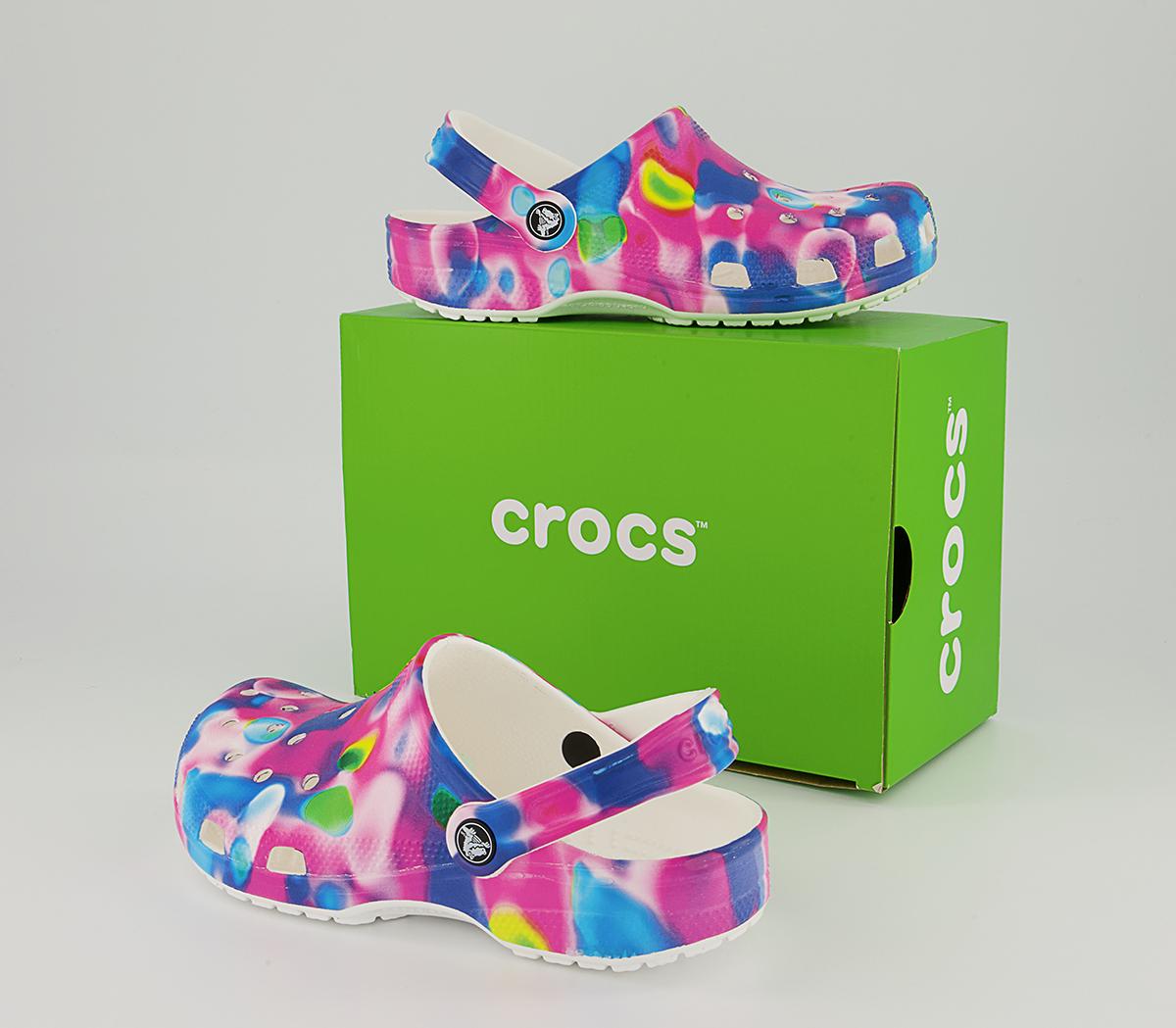 Crocs Classic Clogs Crocs Classic Clogs White Pink Solarized