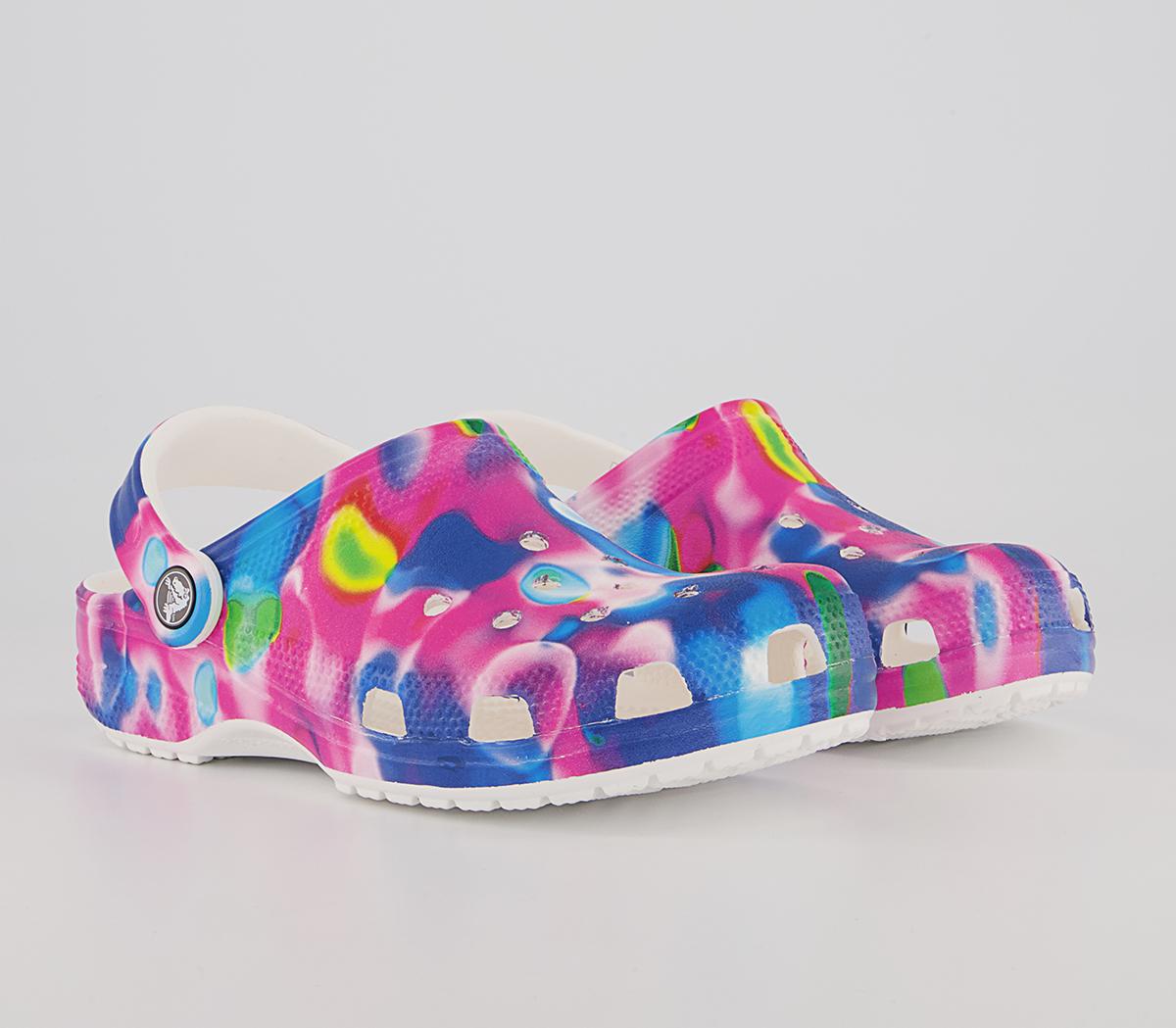 Crocs Classic Clogs Crocs Classic Clogs White Pink Solarized
