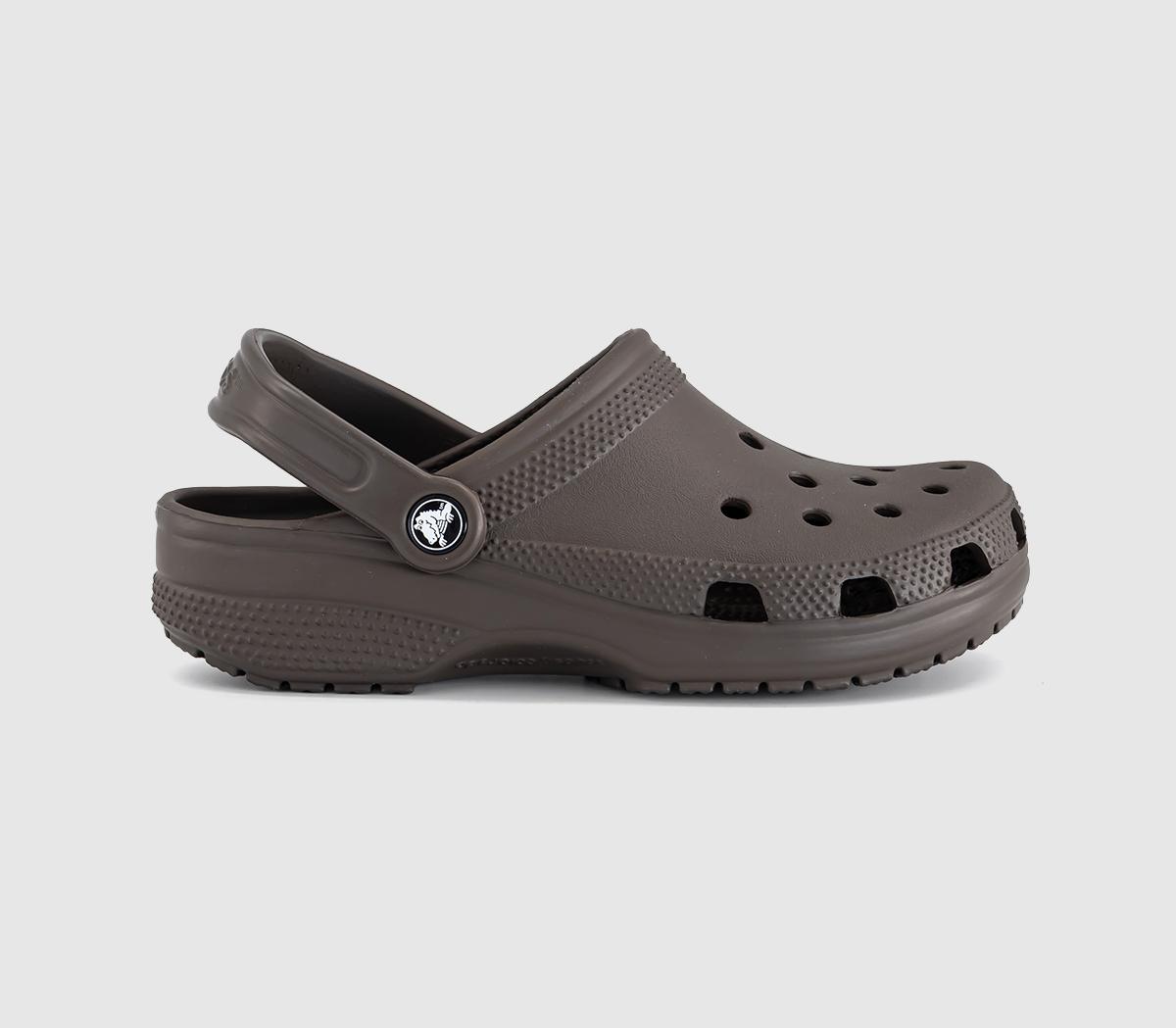 Crocs Classic Clogs Espresso  Brown in Women's Size 6, Office Shoes