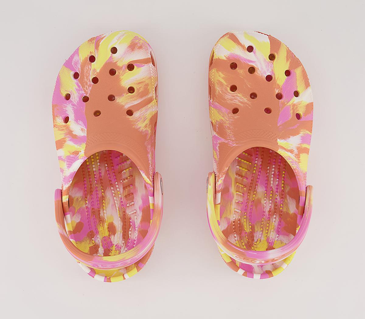 Crocs Classic Clogs Crocs Classic Clogs Papaya Multi Marble
