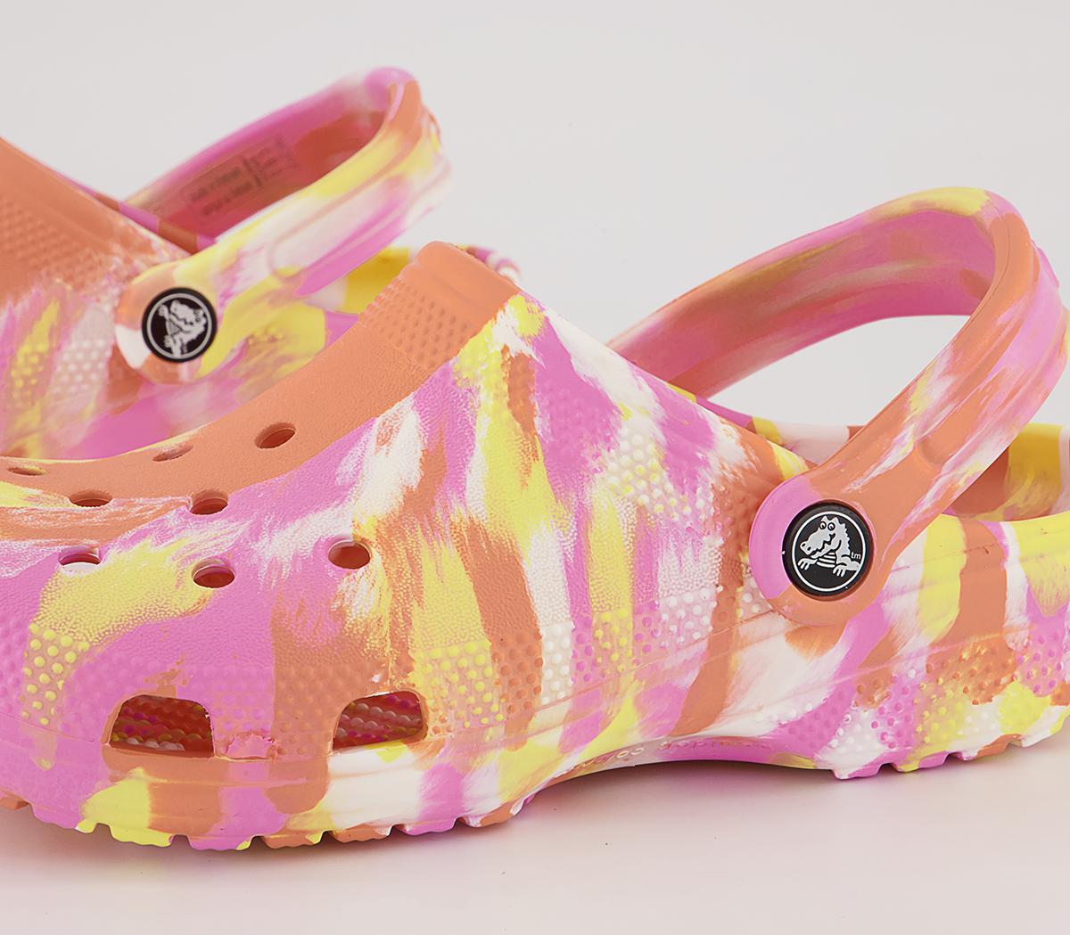 Crocs Classic Clogs Crocs Classic Clogs Papaya Multi Marble