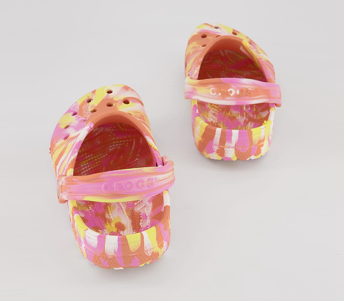 Crocs Classic Clogs Crocs Classic Clogs Papaya Multi Marble