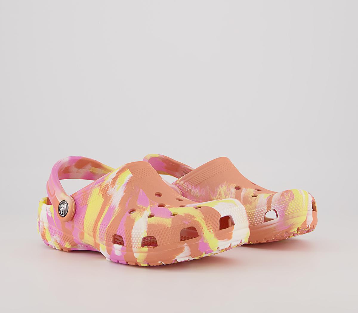 Crocs Classic Clogs Crocs Classic Clogs Papaya Multi Marble