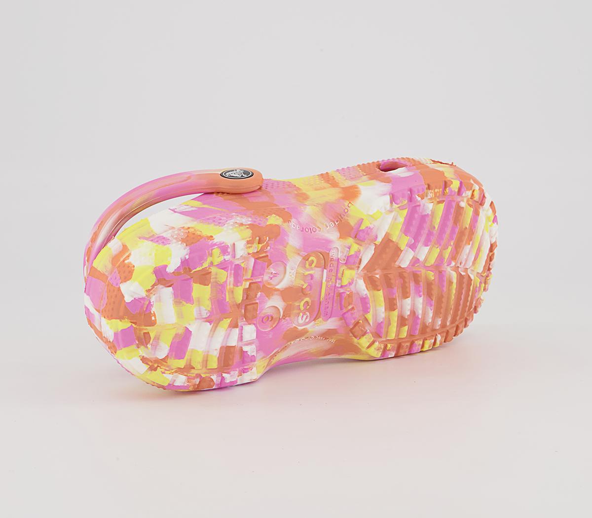 Crocs Classic Clogs Crocs Classic Clogs Papaya Multi Marble