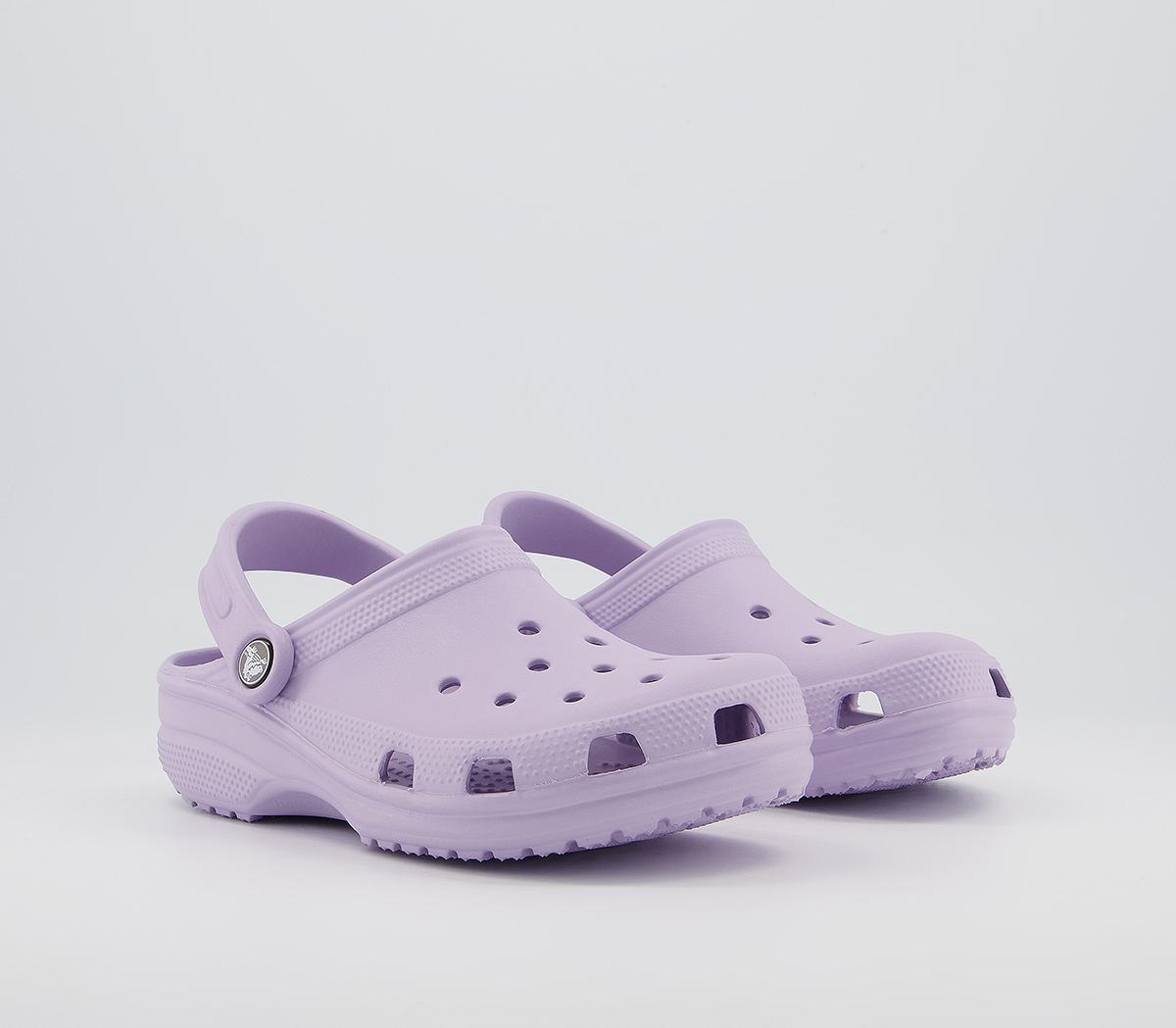 Crocs Womens Classic Clogs Lavender In Purple, 5