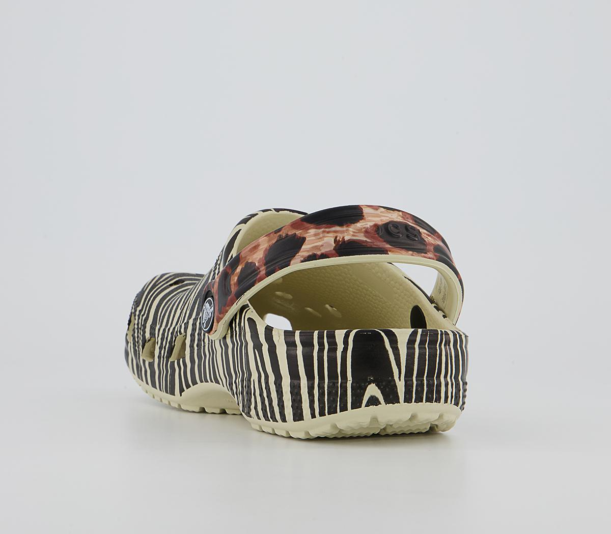 Crocs Classic Clogs Crocs Classic Clogs Bone Multi Animal