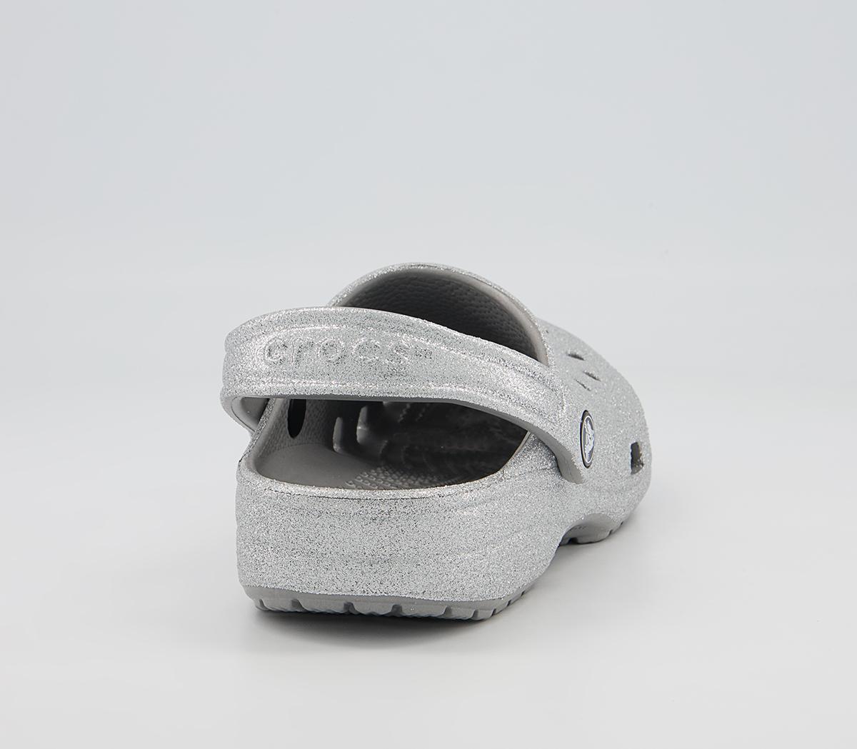 Crocs Classic Clogs Crocs Classic Clogs Silver Glitter