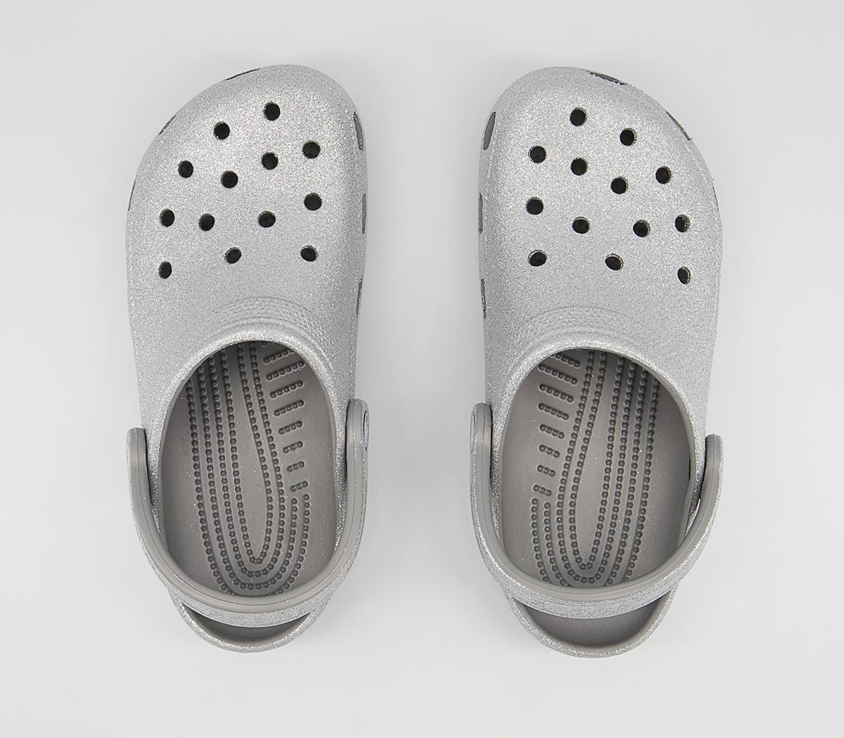 Crocs Classic Clogs Crocs Classic Clogs Silver Glitter