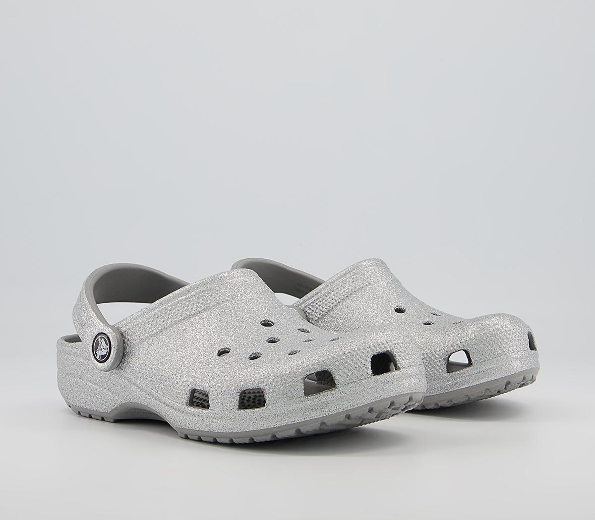 Crocs Classic Clogs Crocs Classic Clogs Silver Glitter