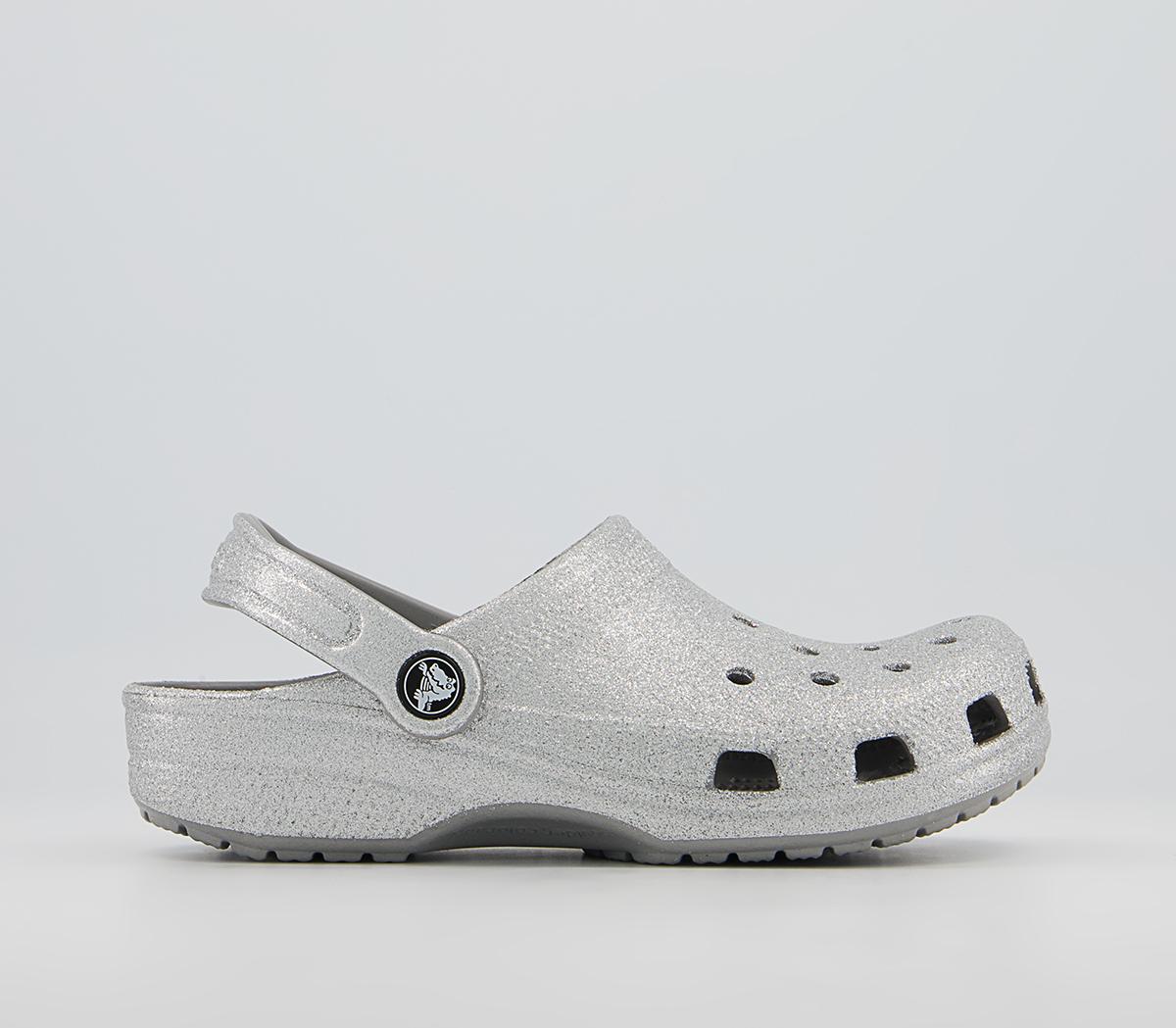 Crocs Classic Clogs Crocs Classic Clogs Silver Glitter