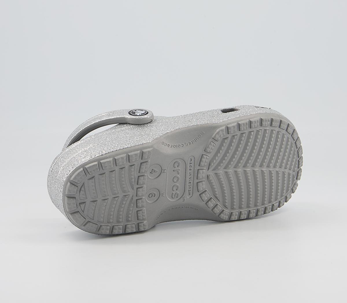 Crocs Classic Clogs Crocs Classic Clogs Silver Glitter