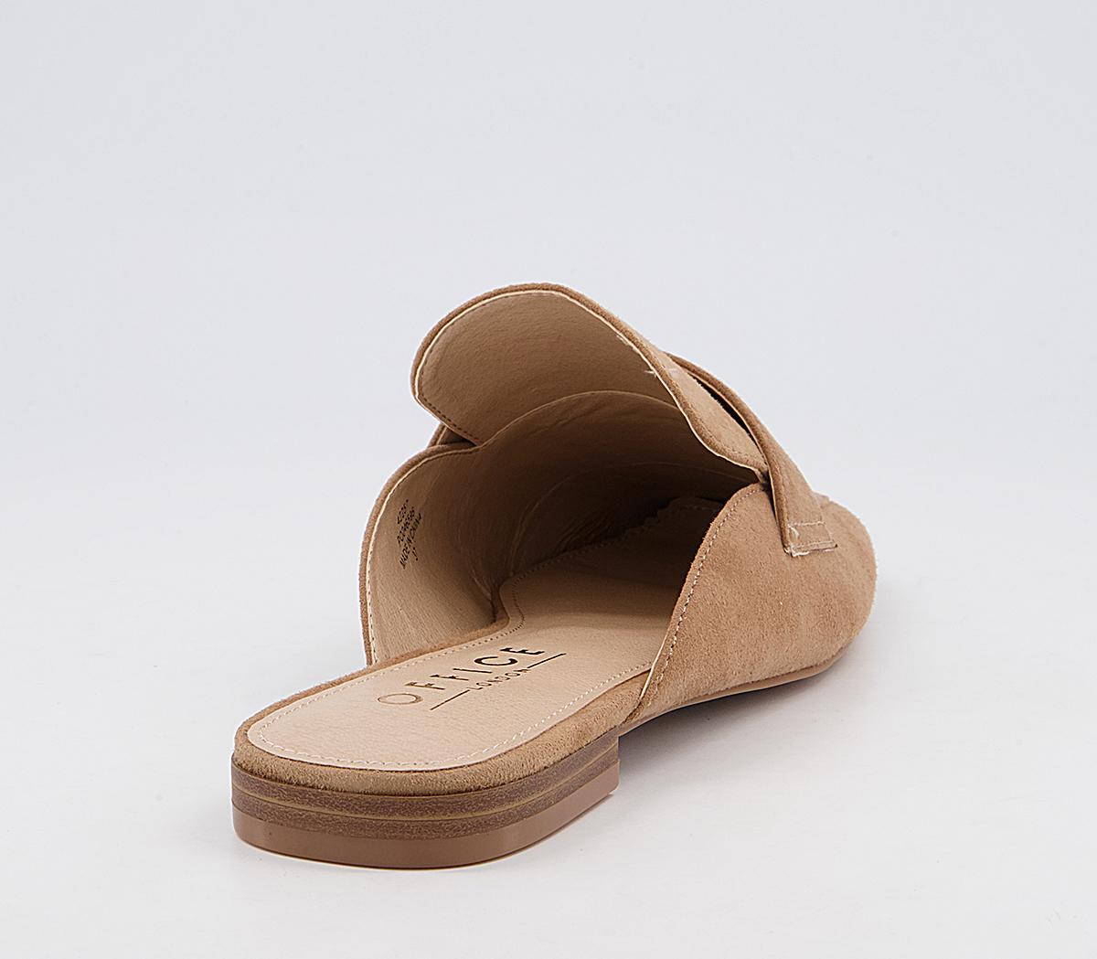 Office Faultless Square Toe Mules Office Faultless Square Toe Mules Taupe Suede