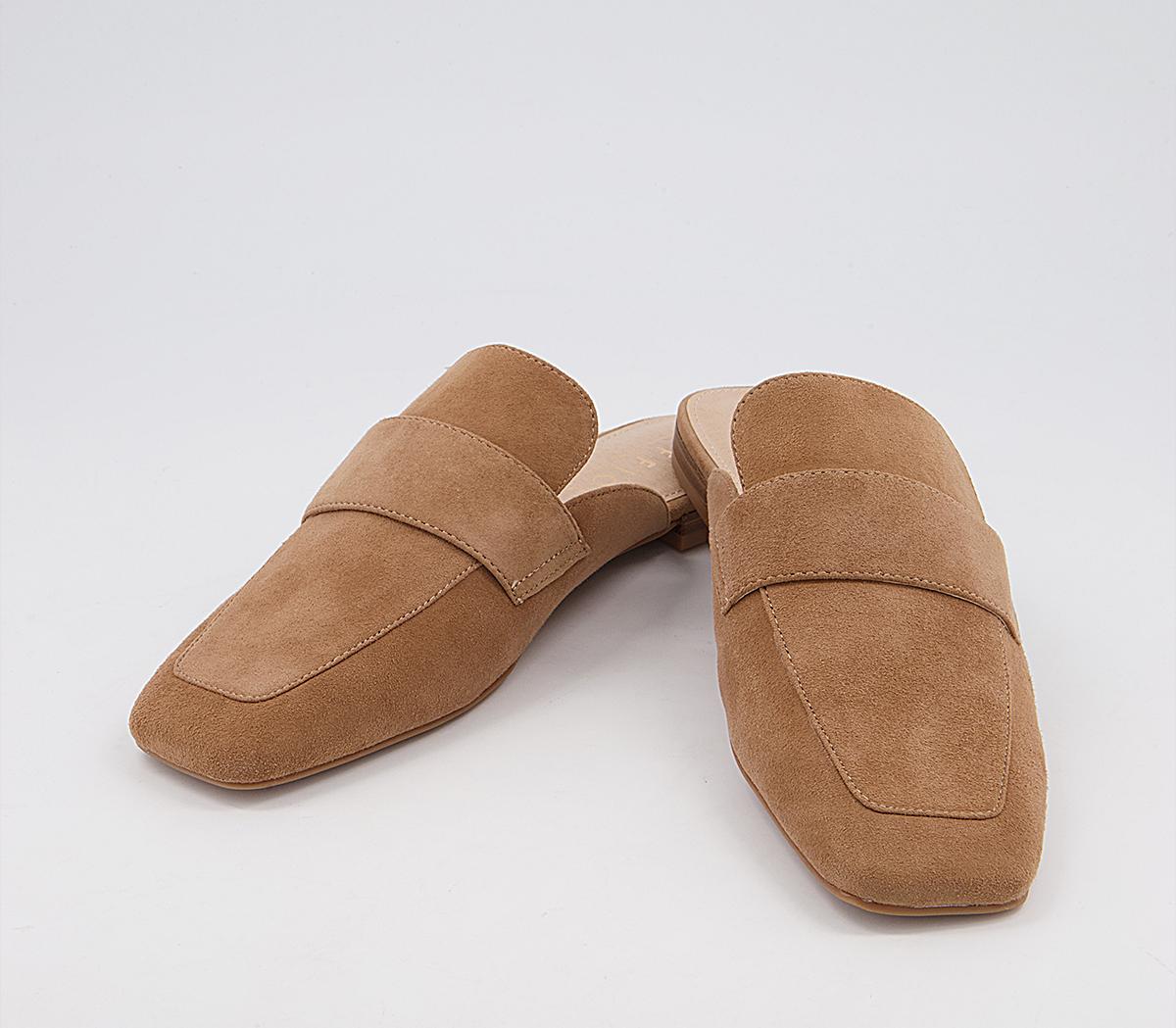 Office Faultless Square Toe Mules Office Faultless Square Toe Mules Taupe Suede