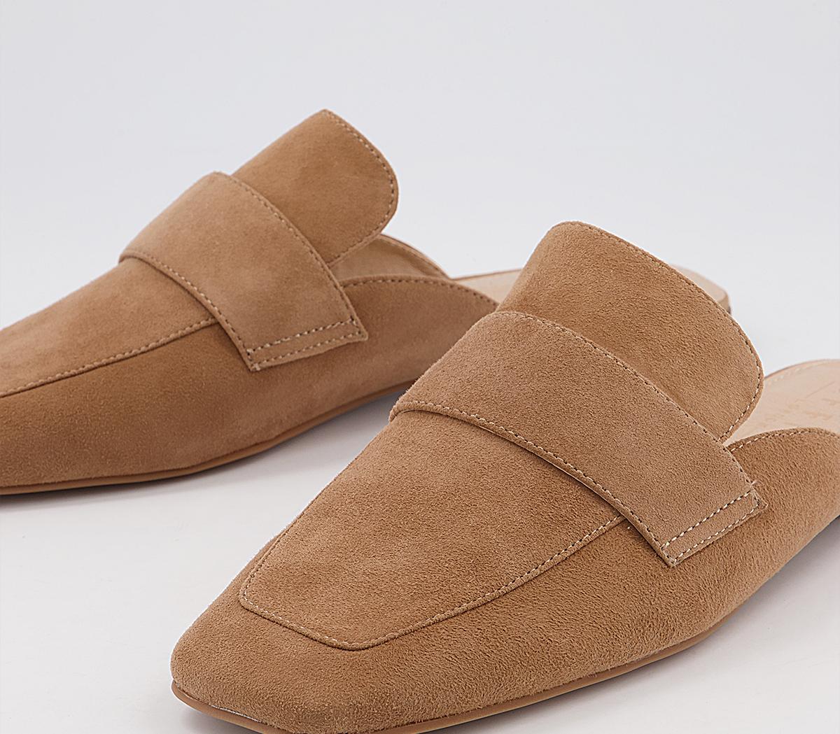 Office Faultless Square Toe Mules Office Faultless Square Toe Mules Taupe Suede
