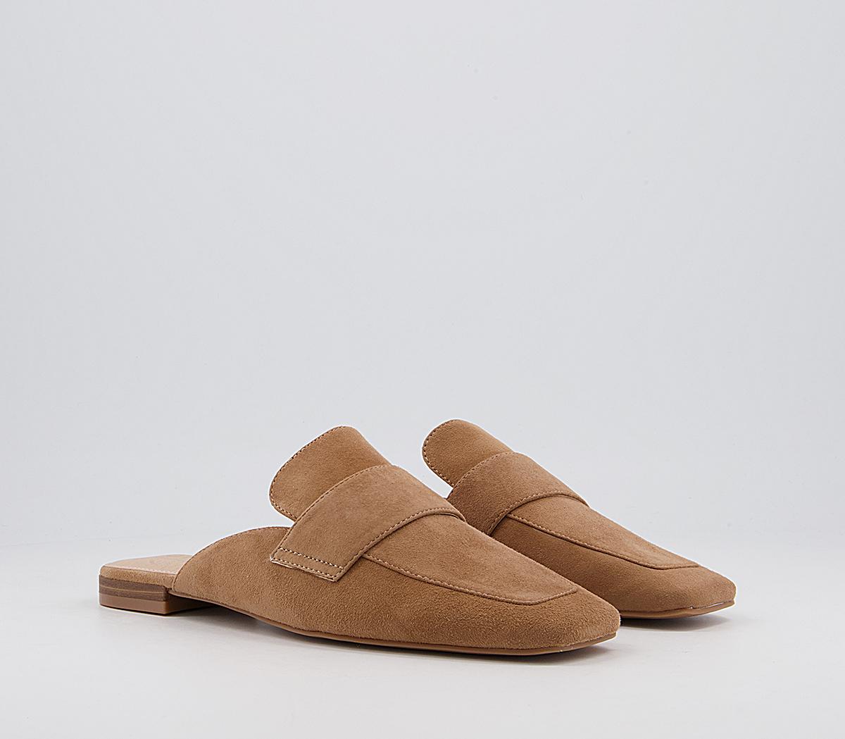 Office Faultless Square Toe Mules Office Faultless Square Toe Mules Taupe Suede