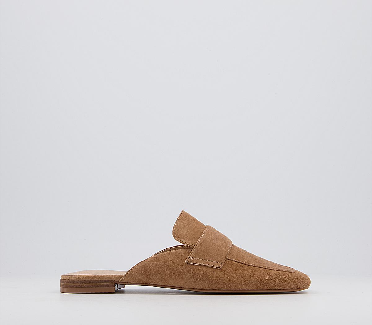 Office Faultless Square Toe Mules Office Faultless Square Toe Mules Taupe Suede