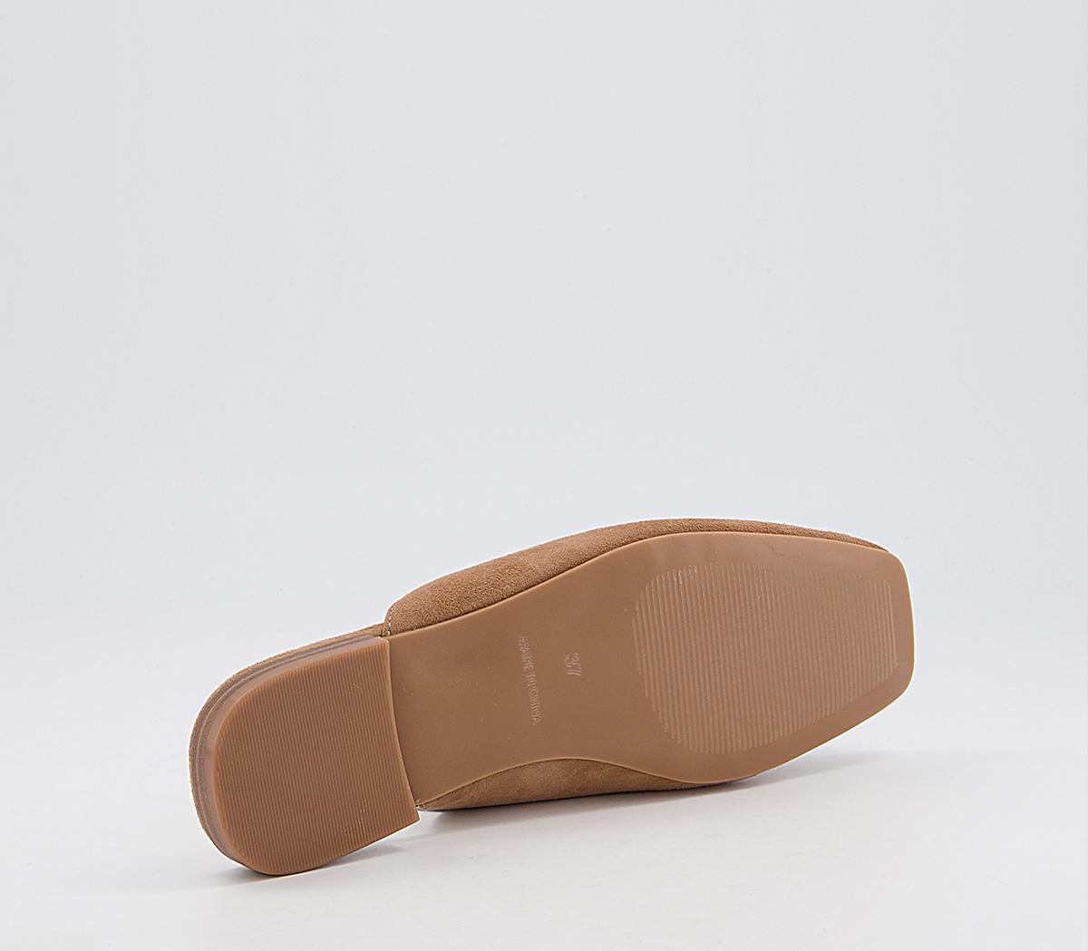 Office Faultless Square Toe Mules Office Faultless Square Toe Mules Taupe Suede