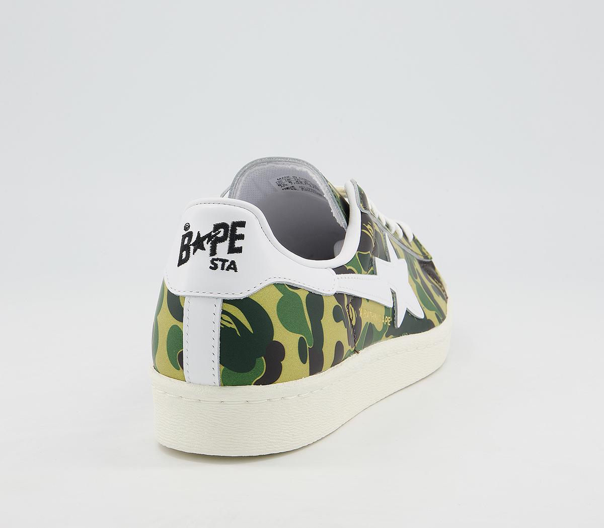 adidasBape Superstar 80s TrainersGreen Camo White