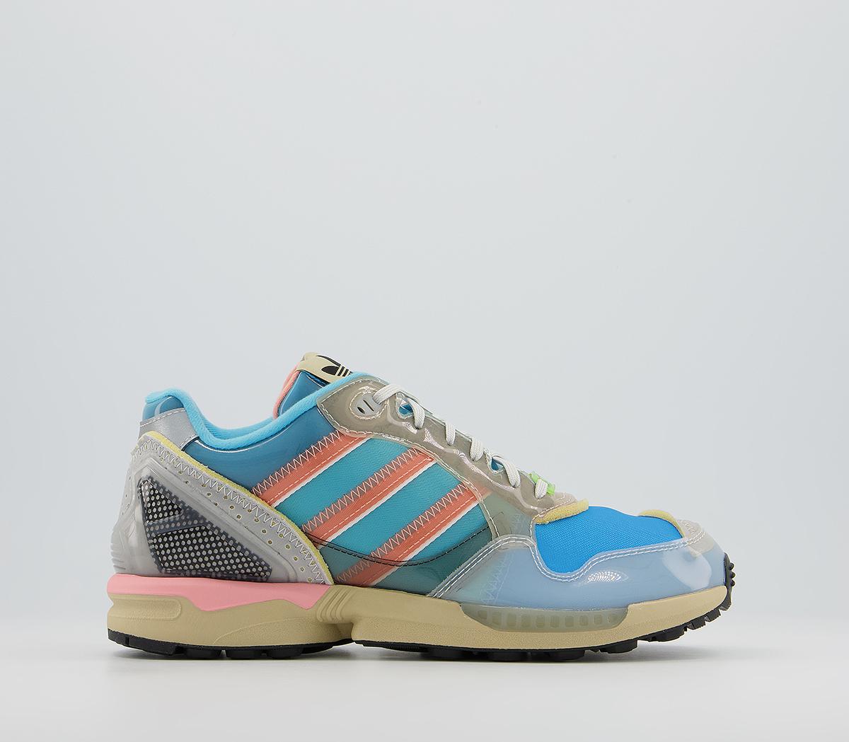 adidas Xz0006 Inside Out Trainers Bright Cyan Chalk Coral - adidas ZX