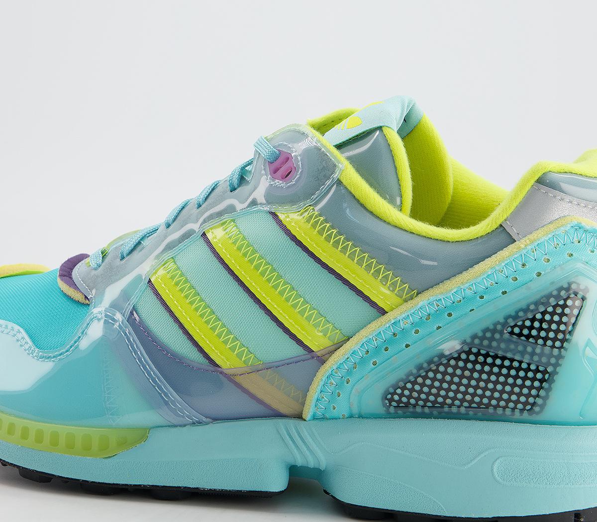 adidasXz0006 Inside Out TrainersClear Aqua Light Aqua Shock Yellow