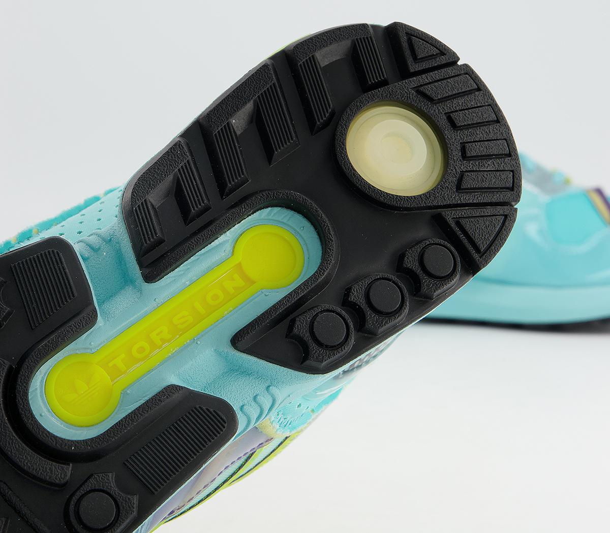 adidasXz0006 Inside Out TrainersClear Aqua Light Aqua Shock Yellow