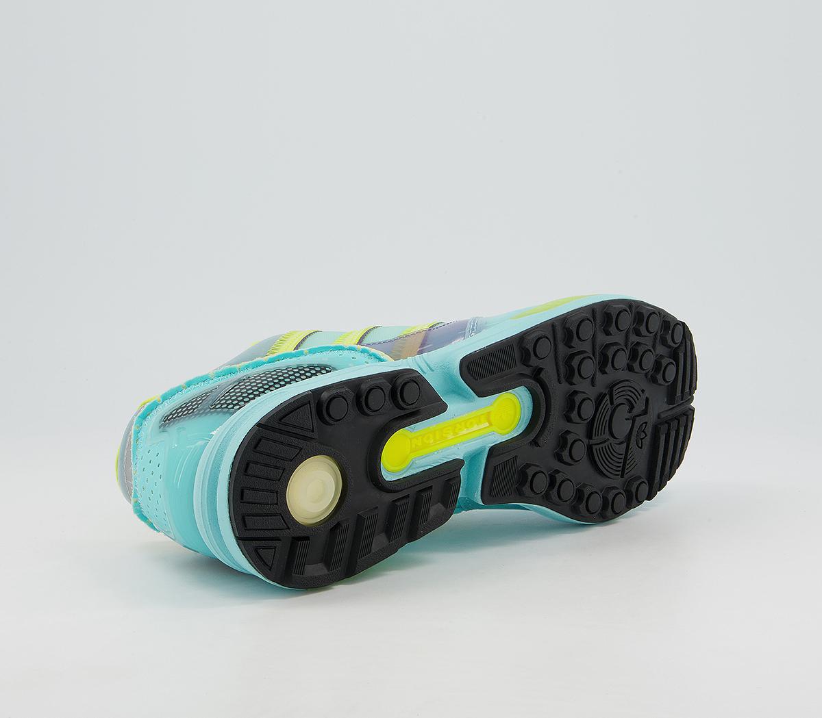 adidasXz0006 Inside Out TrainersClear Aqua Light Aqua Shock Yellow