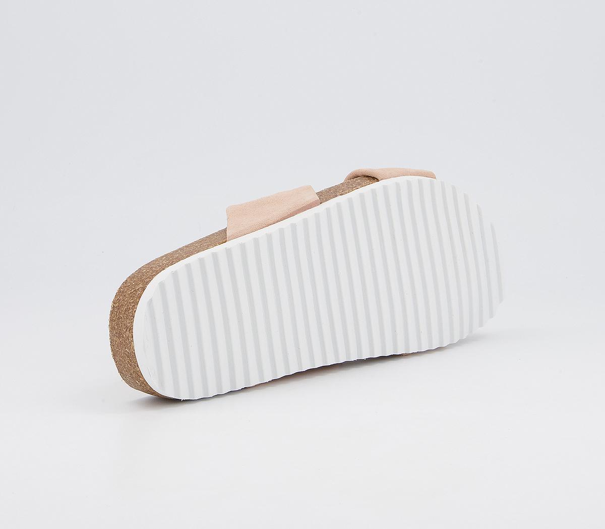 Office Sustain Twisted Footbed Flat Sandals Office Sustain Twisted Footbed Flat Sandals Nude Suede