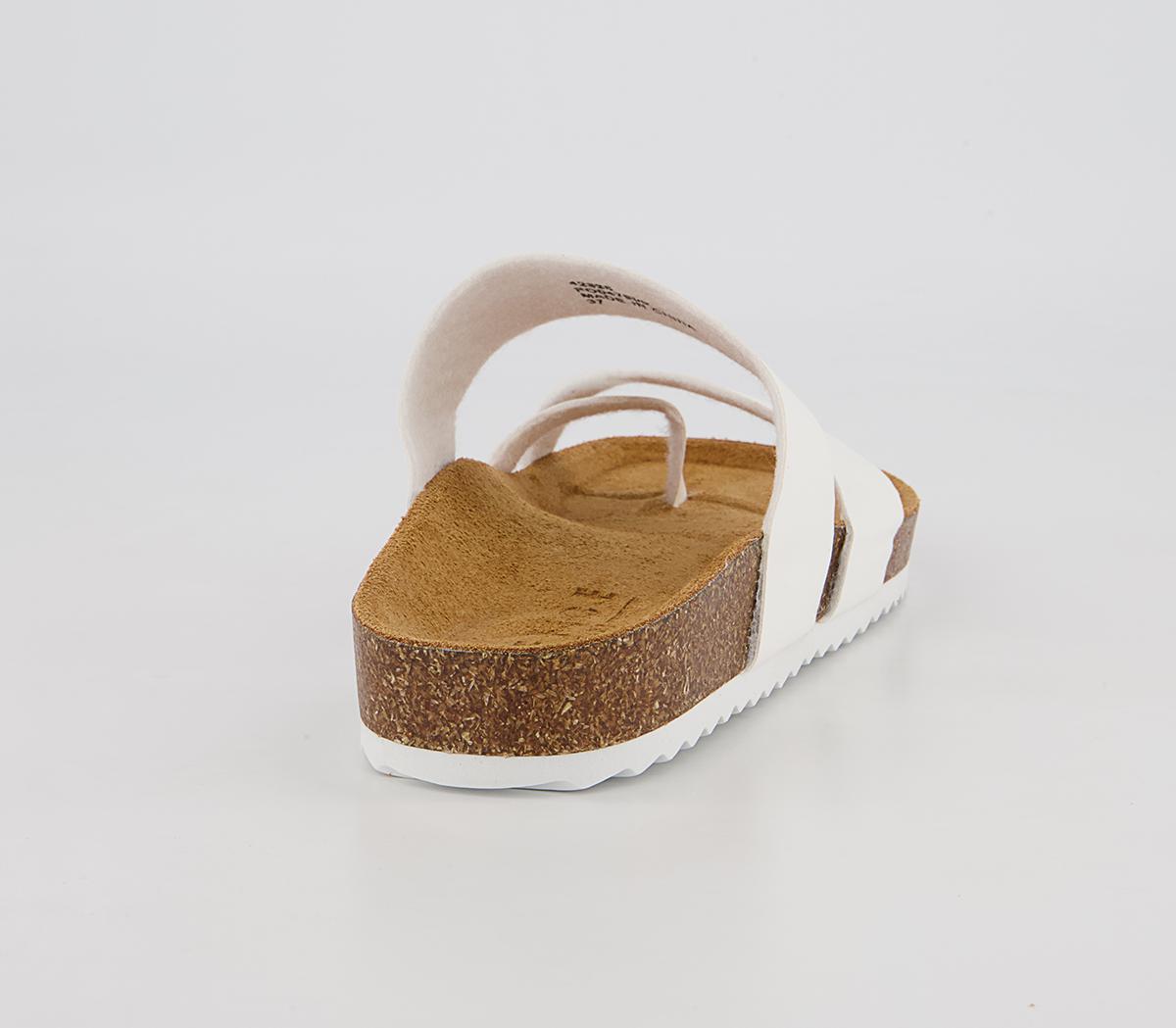 Office Sanely Footbed Flat Sandals Office Sanely Footbed Flat Sandals White