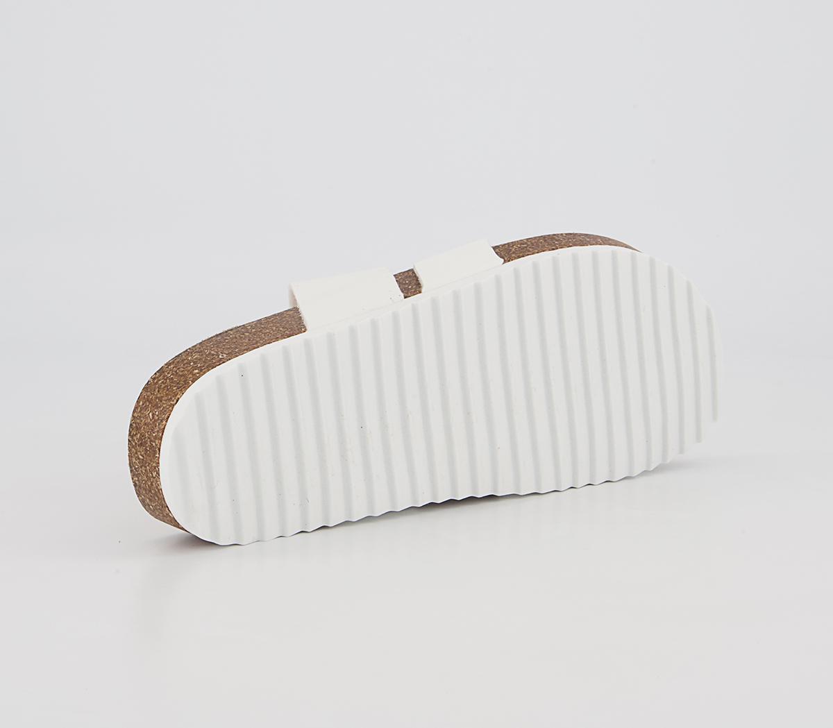 Office Sanely Footbed Flat Sandals Office Sanely Footbed Flat Sandals White