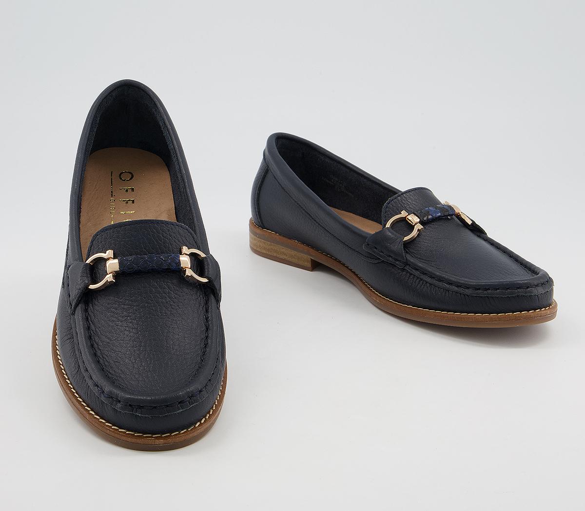 Office Friesan Trim Soft Loafers Office Friesan Trim Soft Loafers Navy Leather