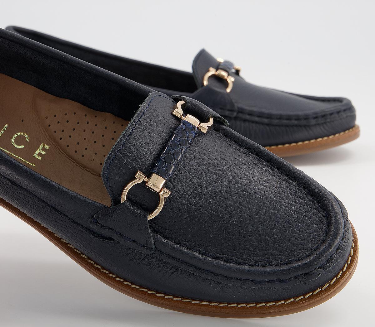 Office Friesan Trim Soft Loafers Office Friesan Trim Soft Loafers Navy Leather