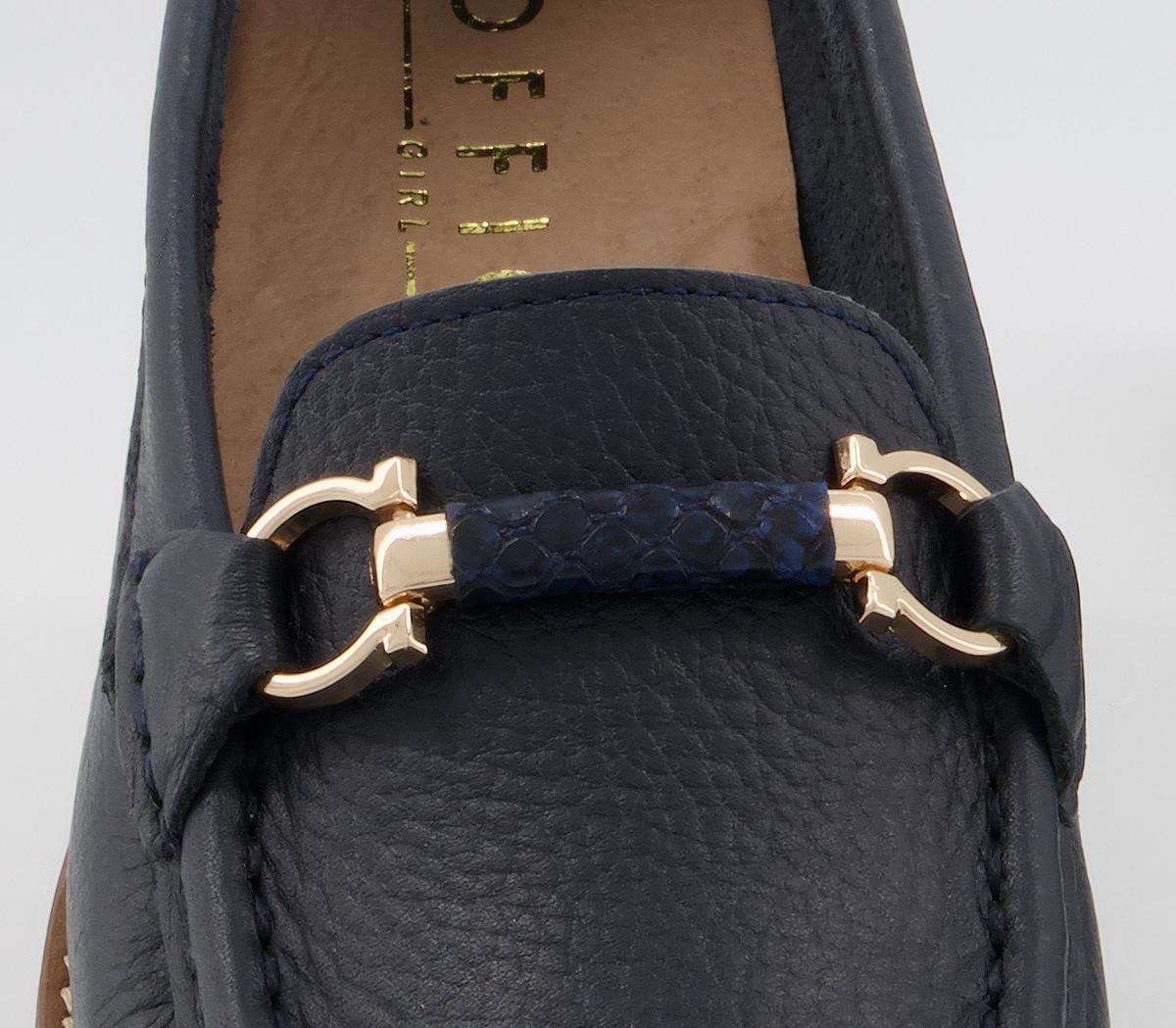 Office Friesan Trim Soft Loafers Office Friesan Trim Soft Loafers Navy Leather
