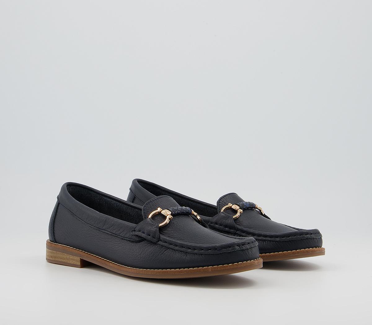 Office Friesan Trim Soft Loafers Office Friesan Trim Soft Loafers Navy Leather