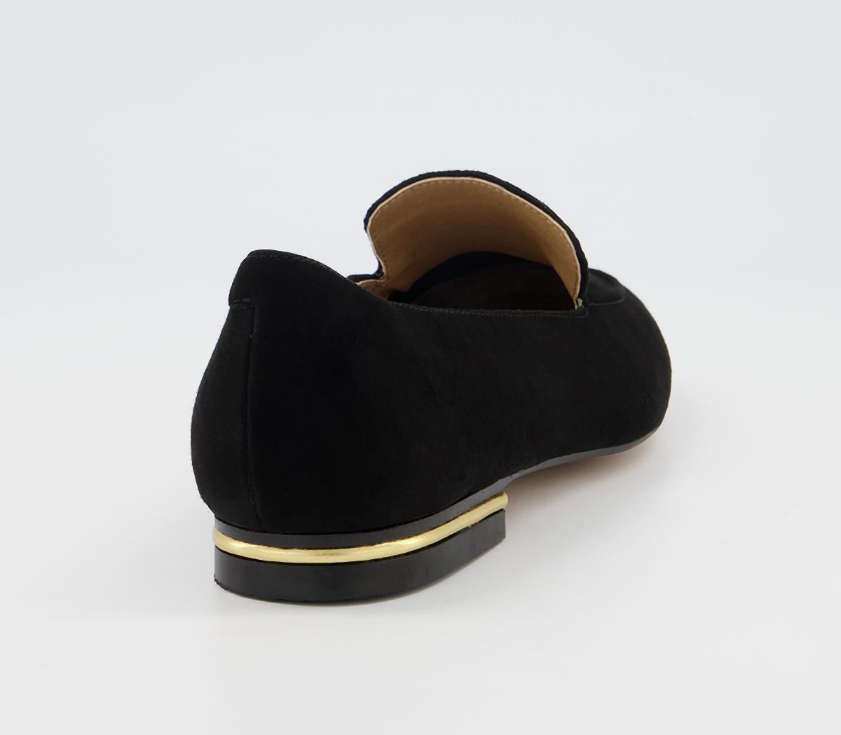 Office Fia Almond Toe Soft Loafers Office Fia Almond Toe Soft Loafers Black Suede