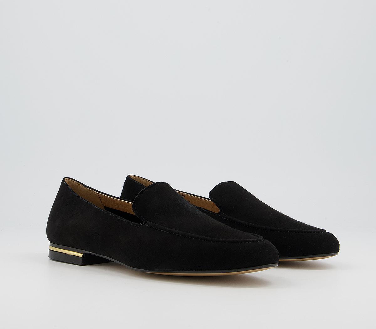 Office Fia Almond Toe Soft Loafers Office Fia Almond Toe Soft Loafers Black Suede