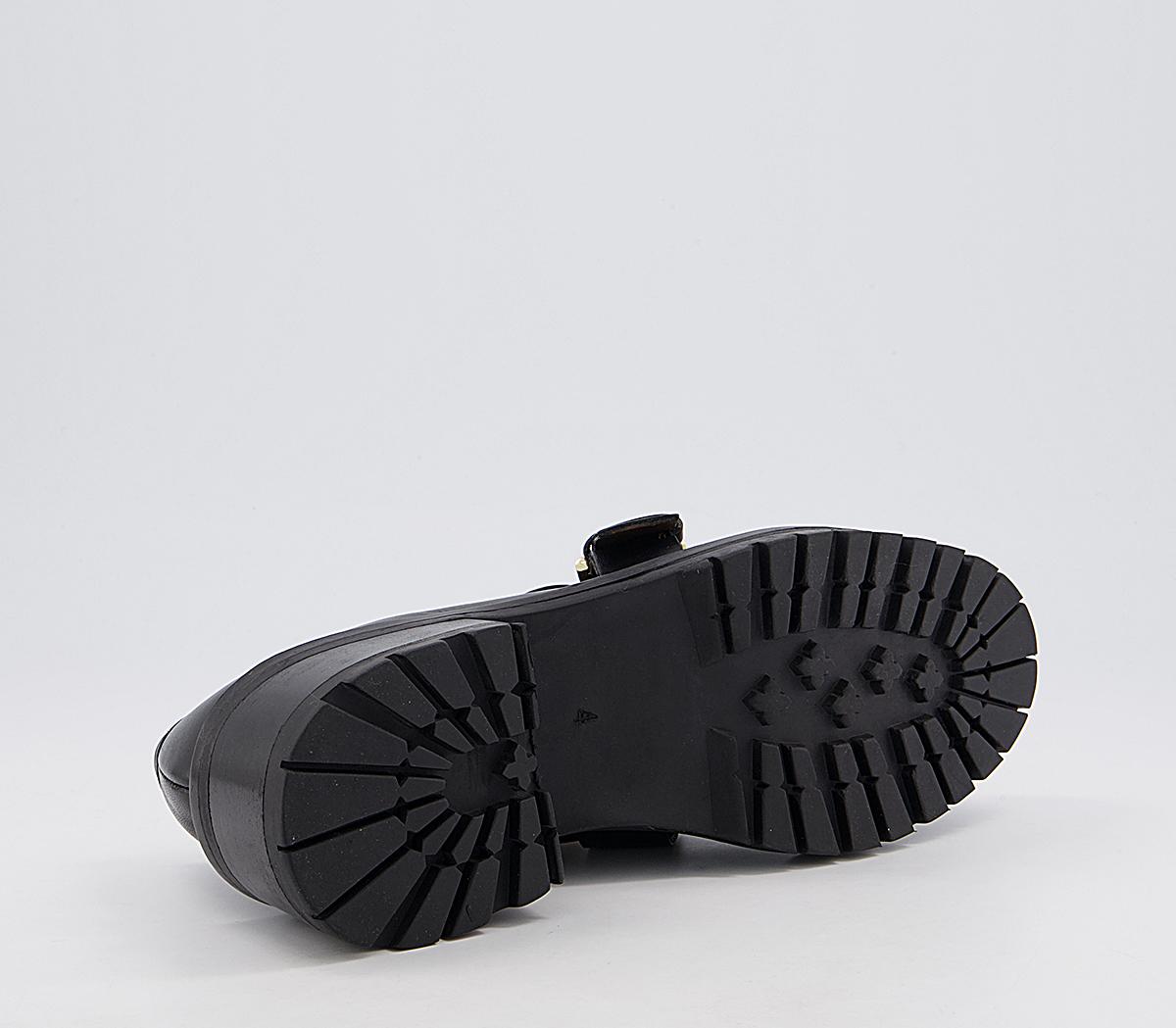 Office Madmen Heeled Loafers With Buckle Office Madmen Heeled Loafers With Buckle Black Leather