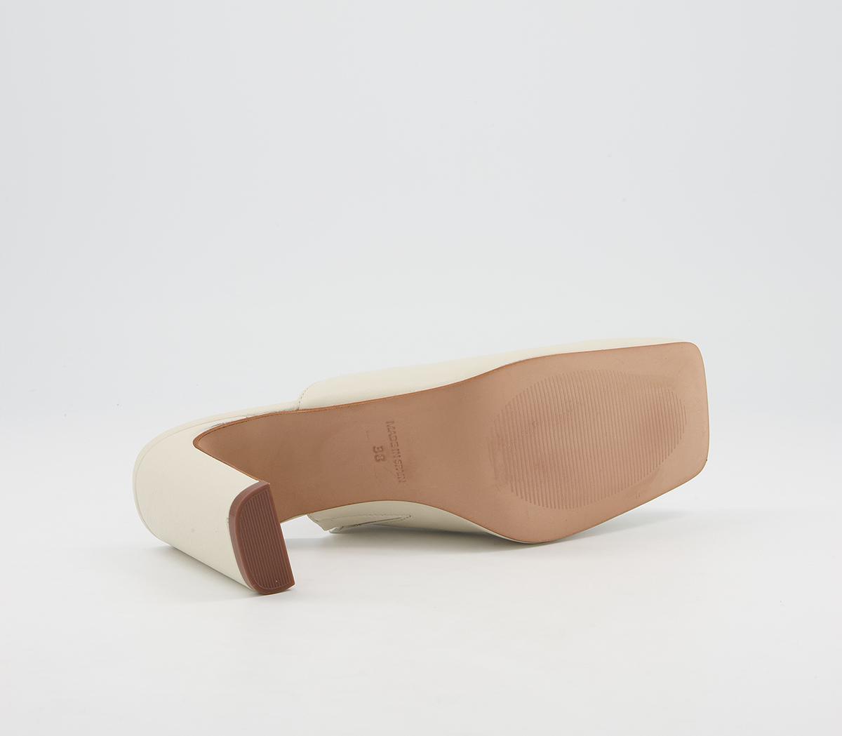Office Mail Mule Mid Heels Office Mail Mule Mid Heels Off White Leather
