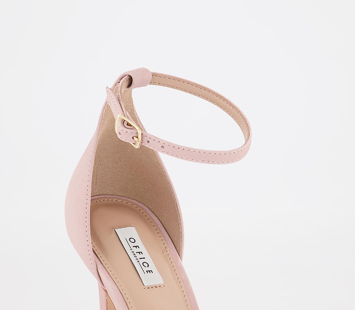 OFFICEHacker Twist Vamp Stiletto Heeled Sandals OFFICEHacker Twist Vamp Stiletto Heeled SandalsSoft Pink Nubuck