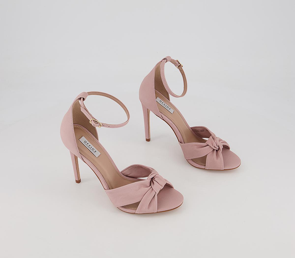 OFFICEHacker Twist Vamp Stiletto Heeled Sandals OFFICEHacker Twist Vamp Stiletto Heeled SandalsSoft Pink Nubuck