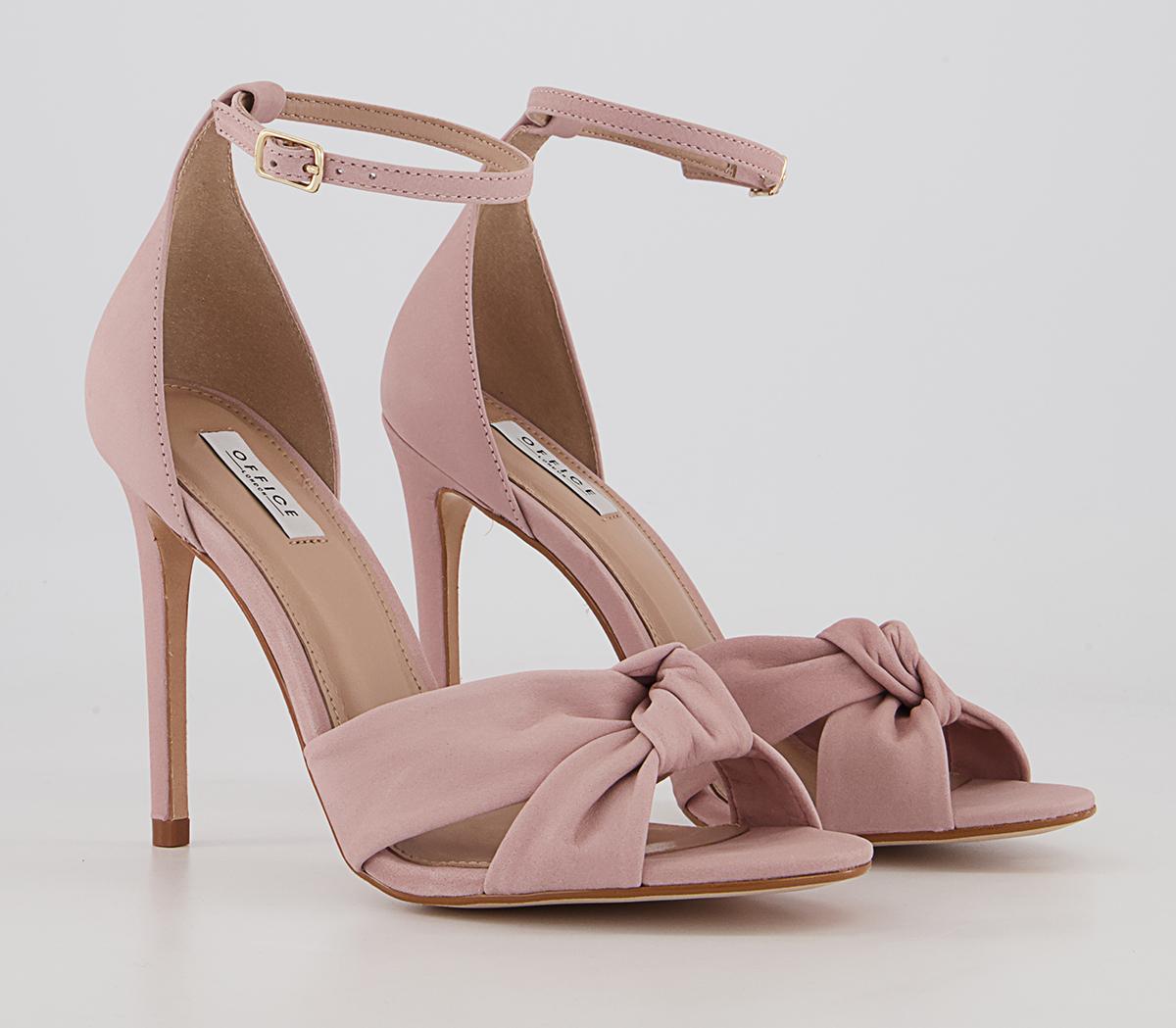 OFFICEHacker Twist Vamp Stiletto Heeled Sandals OFFICEHacker Twist Vamp Stiletto Heeled SandalsSoft Pink Nubuck
